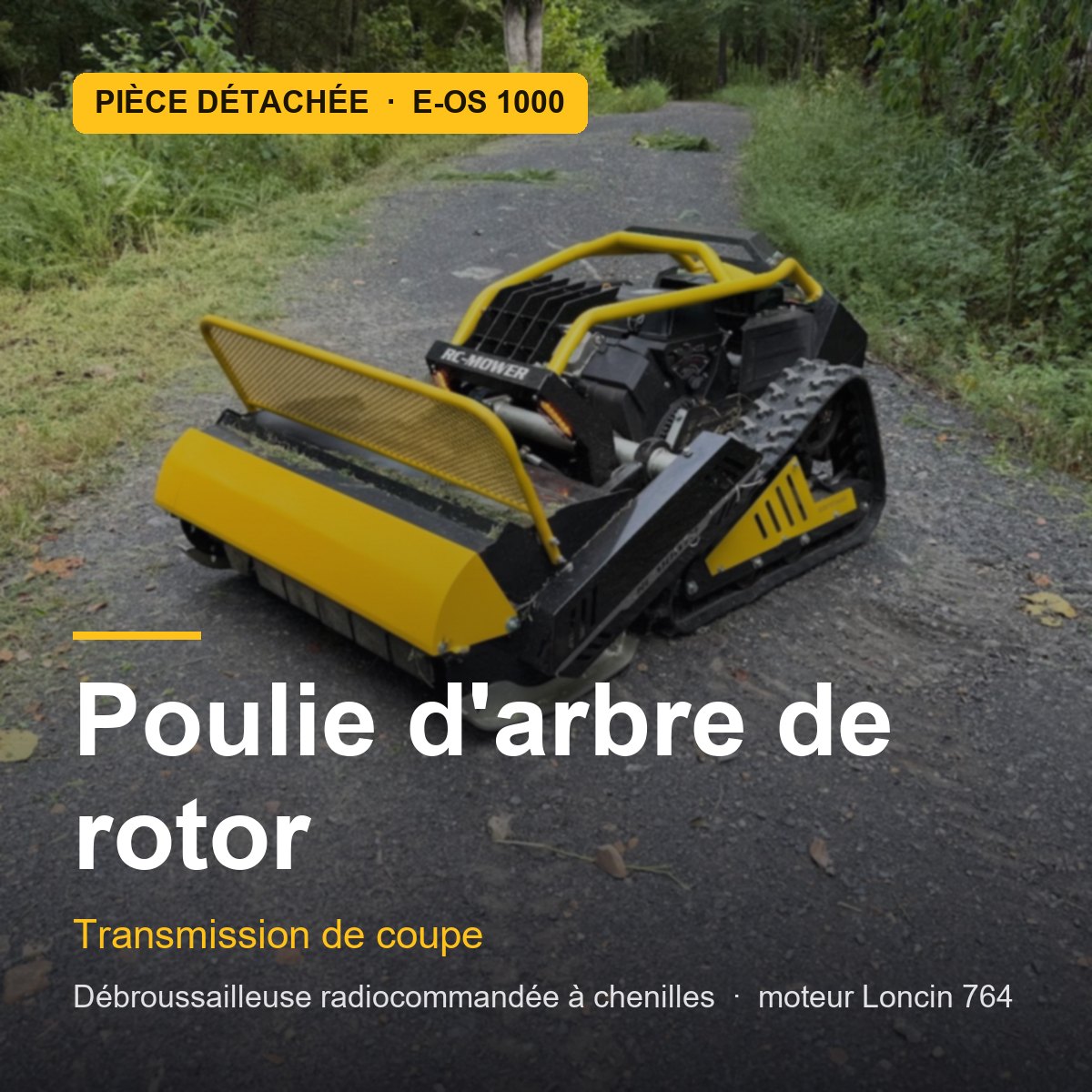 Poulie d'arbre de rotor pour E-OS 1000 · réf. BLADE-SHAFT-PULLEY