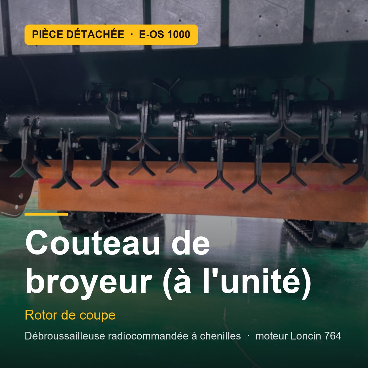 Couteau de broyeur pour rotor E-OS 1000 (à l'unité) · réf. BLADES