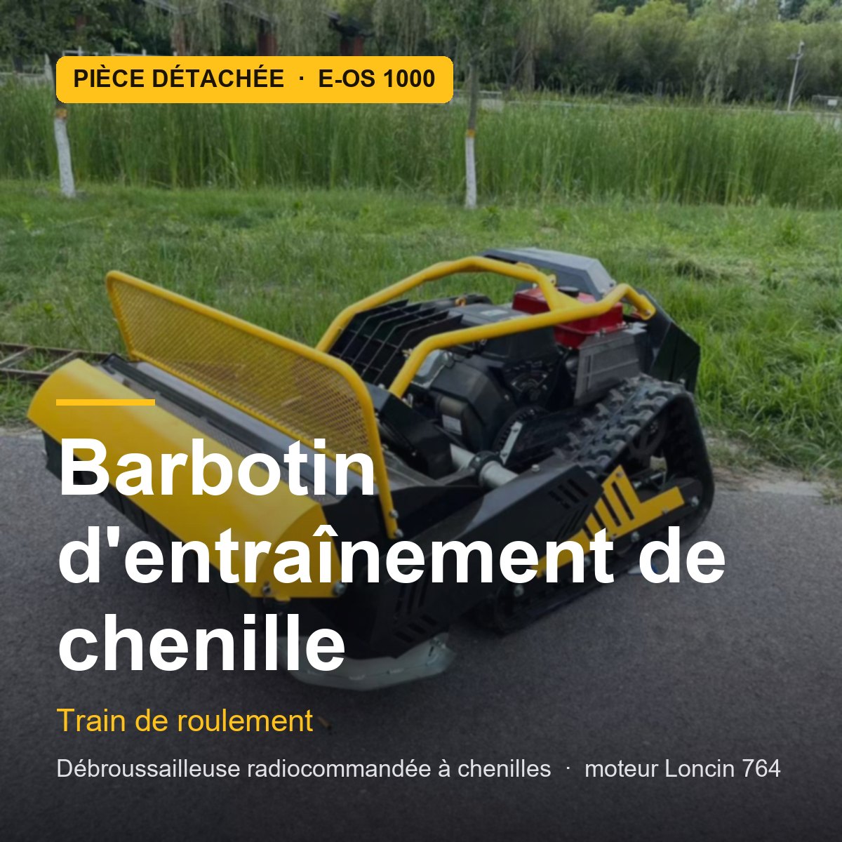Barbotin (pignon d'entraînement de chenille) pour E-OS 1000 · réf. DRIVE-SPROCKET